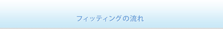 フィッティングの流れ